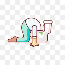 喝醉抱着马桶吐的人