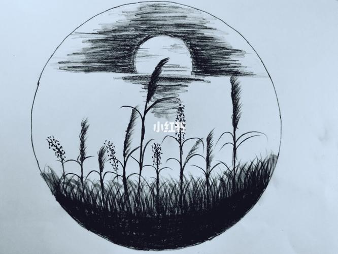 铅笔素描风景画临摹!零基础!_铅笔_素描_风景画_临摹