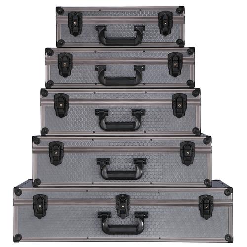 带锁铝合金工具箱铁皮储物箱子定做家用文件收纳手提式小型盒大号