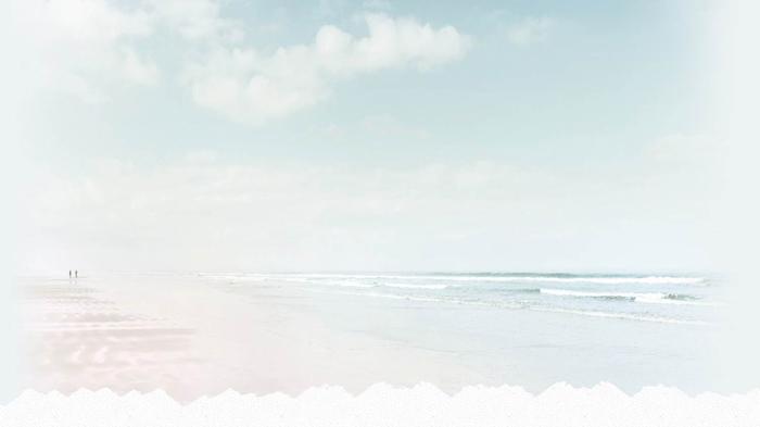 淡雅沙滩ppt背景图片