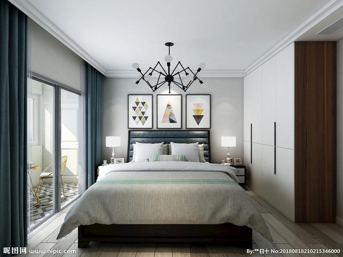现代简约客卧装修效果图设计图__室内设计_环境设计