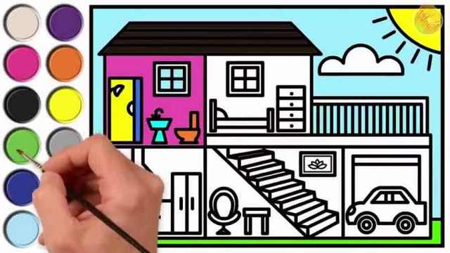 简笔画:爱心手提袋绘画涂颜色