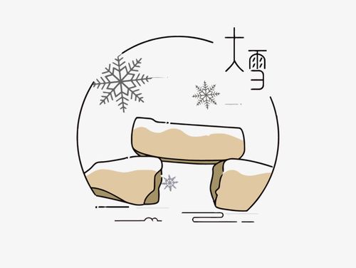 二十四节气大雪书法艺术字标题设计