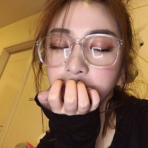 白色透明眼镜成品近视度数眼镜框蓝光