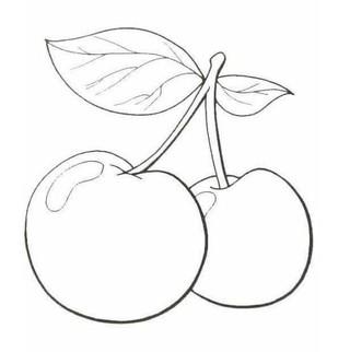 美味的樱桃简笔画