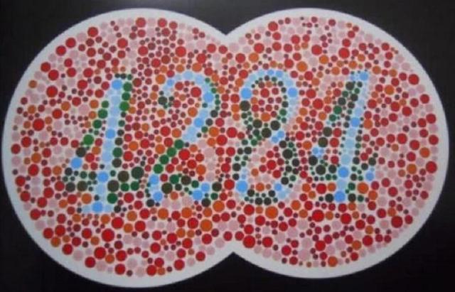 驾考色盲检测图,如果一张都看不到,只能和驾照无缘