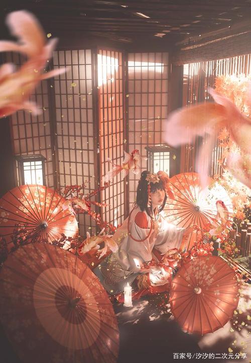 阴阳师小神乐稚子之忆cos,一起去看金鱼花火吧