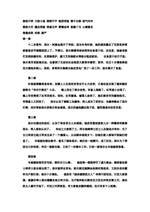 钢铁是怎样炼成的读书重点笔记好词好句概括.doc 7页