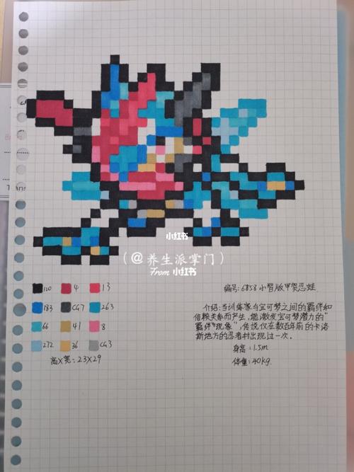 第81幅像素画临摹258小智版甲贺忍蛙