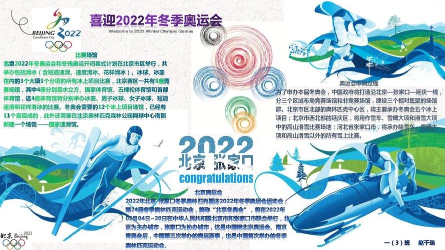 喜迎2022年冬季奥运会(小学手抄报电子版)