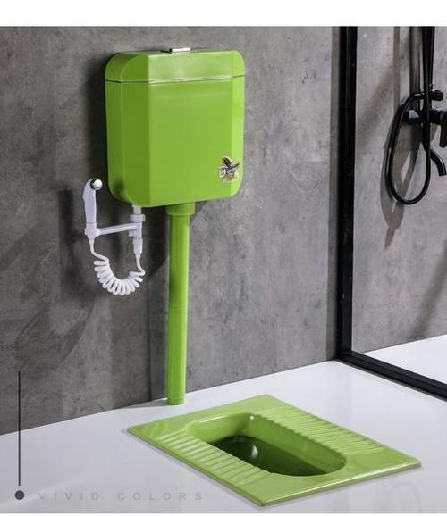 卫生间蹲便池防臭 创意陶瓷蹲便器套装家用蹲坑黑色个性蹲厕所大