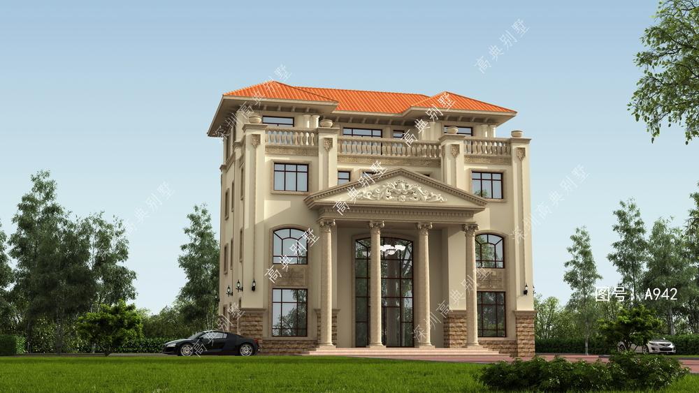 简欧四层别墅外观图