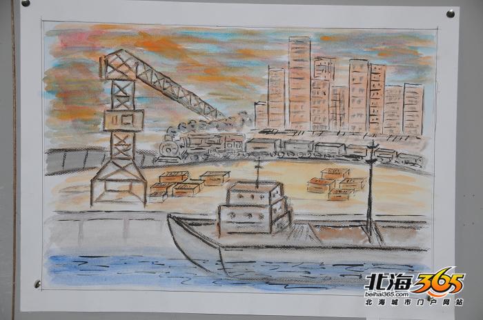最重视北海港口发展的作品……可见小朋友年级虽小,心系北海港口