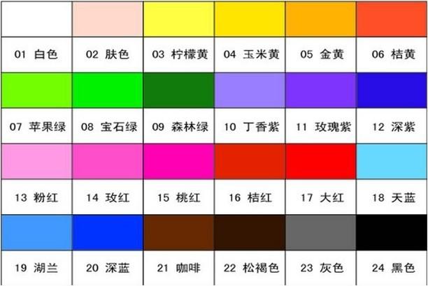 颜料色卡