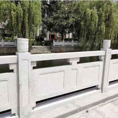 厂家供应 汉白玉石栏杆 花岗岩石栏杆 芝麻白石栏杆