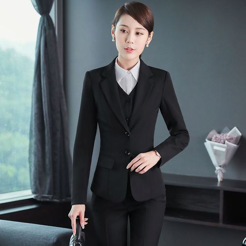 职业装女装套装秋冬西装套装女西服外套面试正装女套装大码工作服
