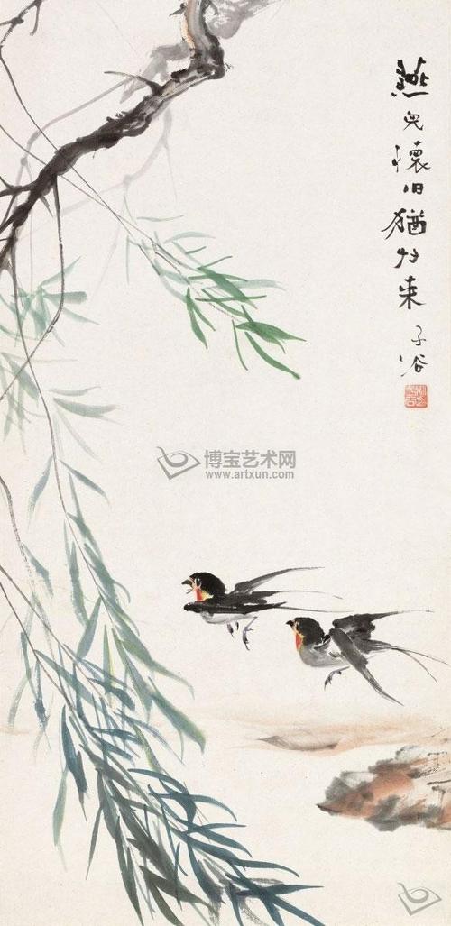 国画花鸟百图702燕子03