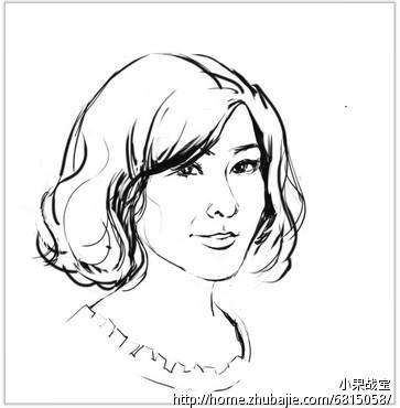 服装简笔画头像