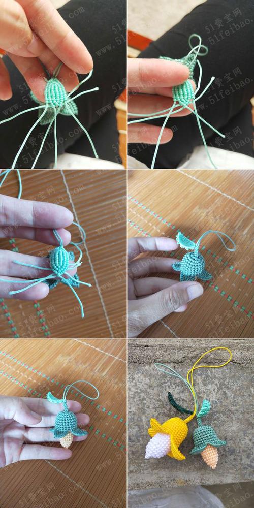 香蕉钩织教程,如何编织迷你香蕉挂件 - 手工小制作 - 51费宝网