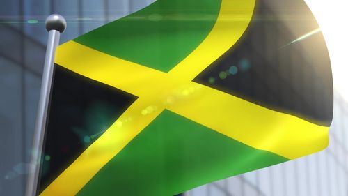 牙买加旗帜牙买加国旗旗帜旗帜飘飘
