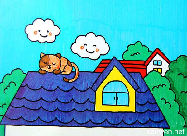 四年级小学生8开纸美术画画图片