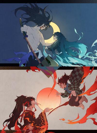 鬼灭之刃 杜门炭治郎 嘴平伊之助 我妻善逸 富冈义勇 无惨 继国缘一