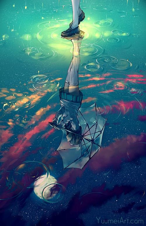 二次元 治愈系 少女 人物 少女系 异色瞳 动漫 风景