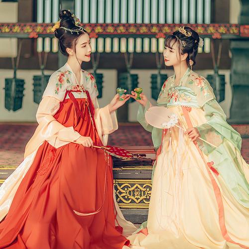 汉尚华莲时锦汉服女正品原创绣花高腰齐胸襦裙日常百搭中国风春夏