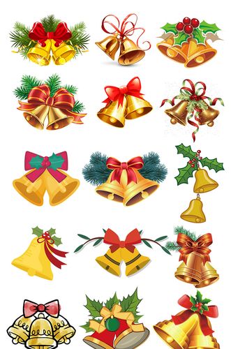 27个 圣诞节可爱铃铛装饰素材免扣png