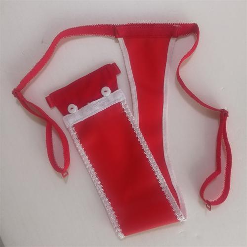 月经带进口丝滑胶皮情趣卫生带有插槽男女通用夫妻情趣内裤