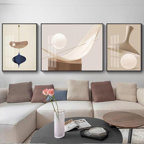 客厅装饰画现代简约莫兰迪沙发背景墙壁画组合挂画