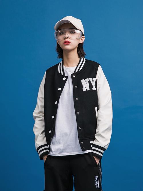 特价mlb棒球服女冬_末尾毛呢正品mlb ny棒球服短外套男女同款皮袖拼接