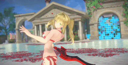 游戏gif:夏天这么热,来点儿清凉的沙滩美女比基尼如何?