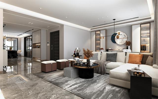 绿城新兴玉园161㎡现代轻奢风格装修