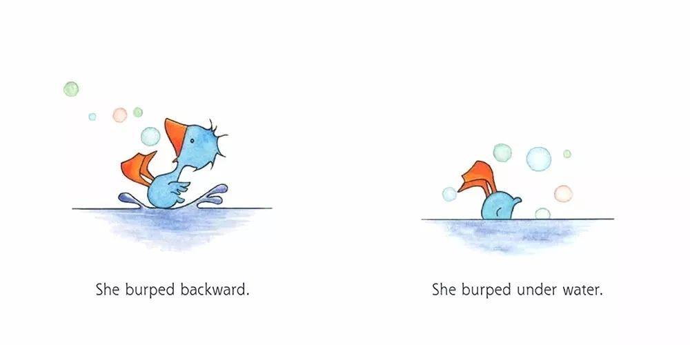 " said the turtle."喝水!"乌龟说.booboo guzzled and gulped water