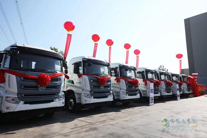 绿动中原,郑州批量三一纯电动搅拌车完美交付