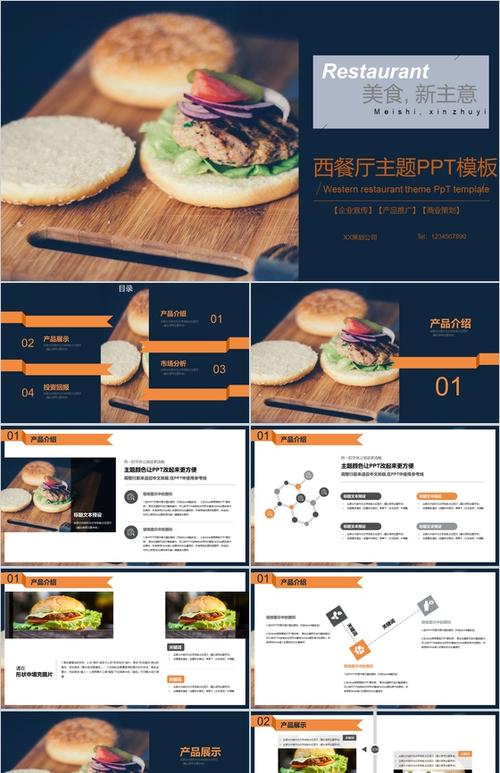 精致西餐厅品牌推广宣传商业计划书ppt模板梦想ppt推荐