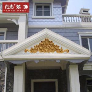 泡沫山花外墙浮雕别墅装饰eps门头花欧式窗花线条上金漆雕花