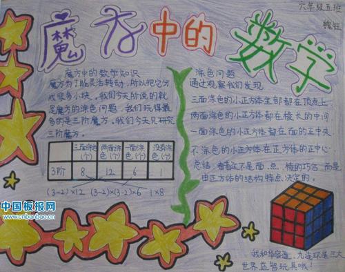 魔方中的数学手抄报