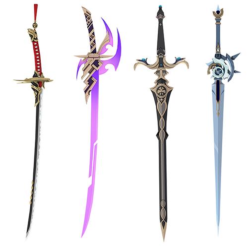 原神周边 单手剑1:1可手持天空之剑刻晴纸模型cosplay