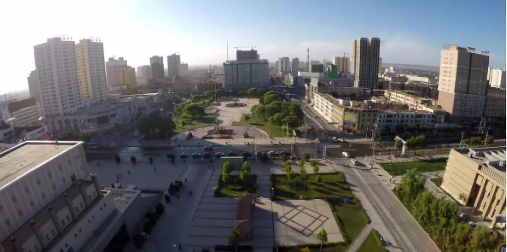 俯瞰阿图什市城市新貌