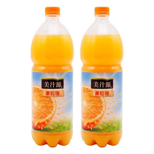 可口可乐美汁源果粒橙125l2瓶箱橙汁饮料大瓶装参数