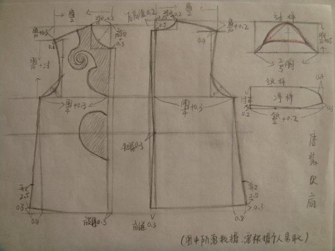 [转载]一件唐装风格的衣衣——带裁剪图!