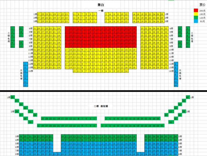 浙话艺术剧院座位图