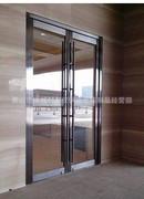 星级酒店地弹簧黑钛金不锈钢玻璃门 高级饭店玫瑰金推拉门