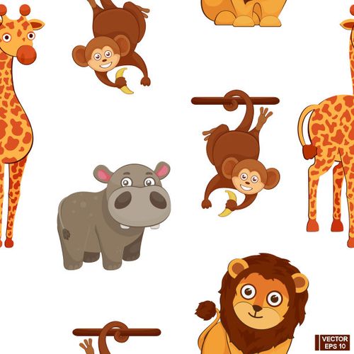 动物四方连续纹样图片