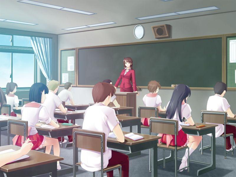 求动漫教室场景素材