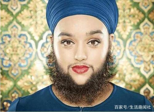 女生11岁开始长胡子,却凭自信,满脸络腮胡照样走t台