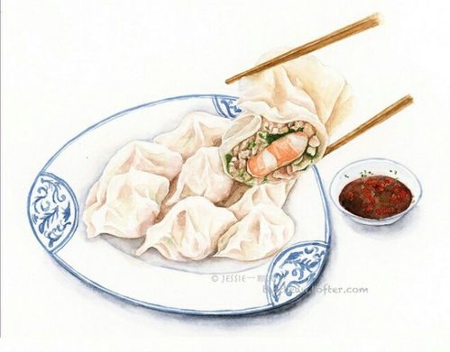 饺子手绘图片大全