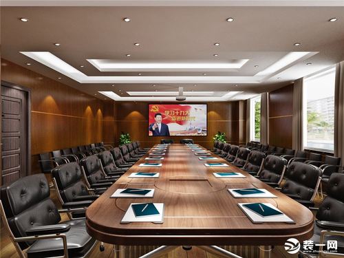 晋中市公安局会议室-鸿德装饰装修效果图